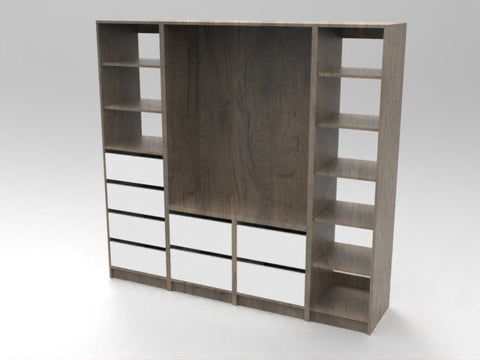 Wardrobe Insert: Antico Oak & Classic White
